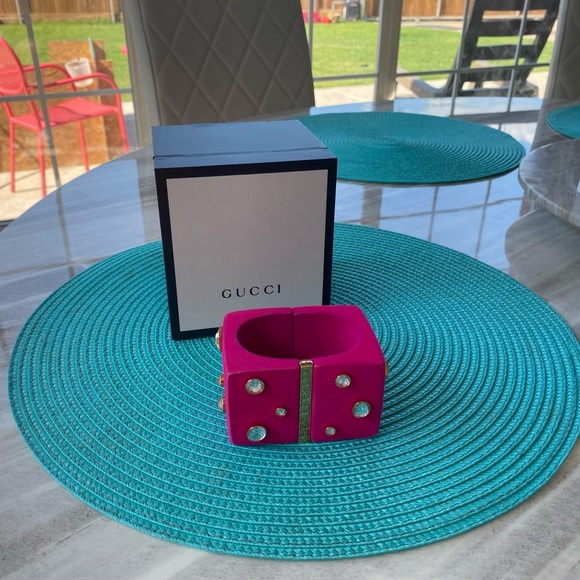 Authentic Gucci Bracelet with Jewels Fuschia Pink - Picture 3 of 5